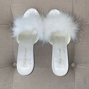 White Feather Heels